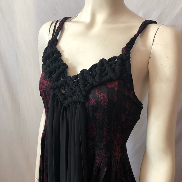 Chelsea & Theodore rose silk macrame braided dress - Picture 2 of 8